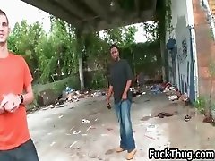 White dude gets dick sucked by black