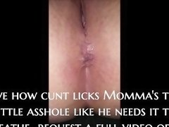 Momma's cunt LICKS AND TONGUES HER ASSHOLE!!!