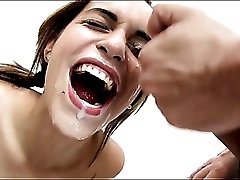 Thirty cumshots in her mouth and on her face