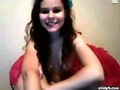 Adorable pussy rubbing teenager