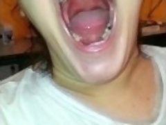 Girl Huge Mouth & Long Tongue pt2
