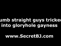 Hot gay dudes fuck ass in gloryhole booth
