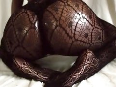 Rubbing OIL all over my FISHNET covered ASS for the AESTHETIC