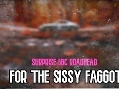 Surprise BBC Roadhead for the Sissy Faggot