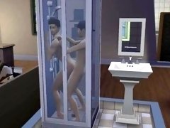 gay shower fun anal cream pie