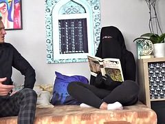 Lonely Muslim woman has sex with caring girlfriend