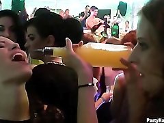 Sexy dresses and skirts on girls at a club orgy
